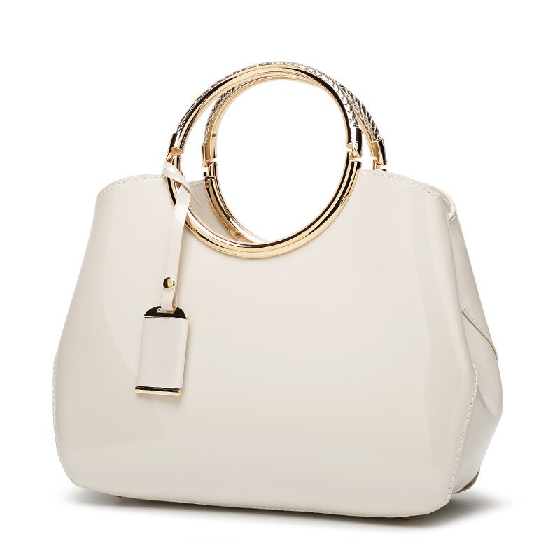 Bolsa De Couro Legítimo Feminina Envernizada - Luxeverse