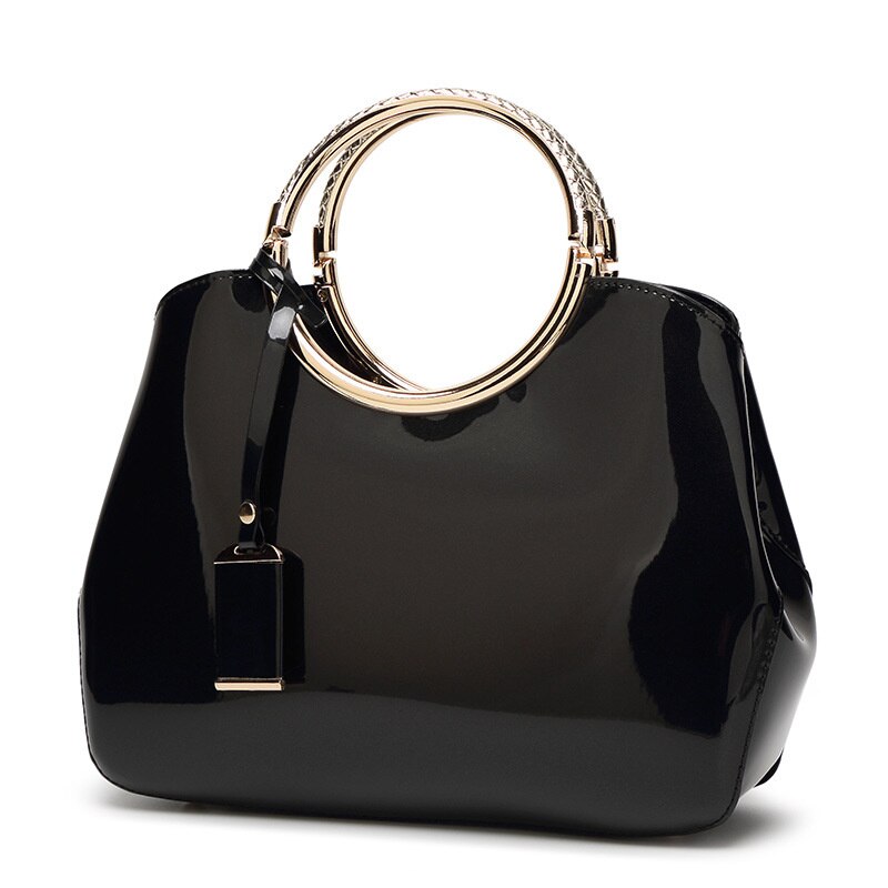 Bolsa De Couro Legítimo Feminina Envernizada - Luxeverse