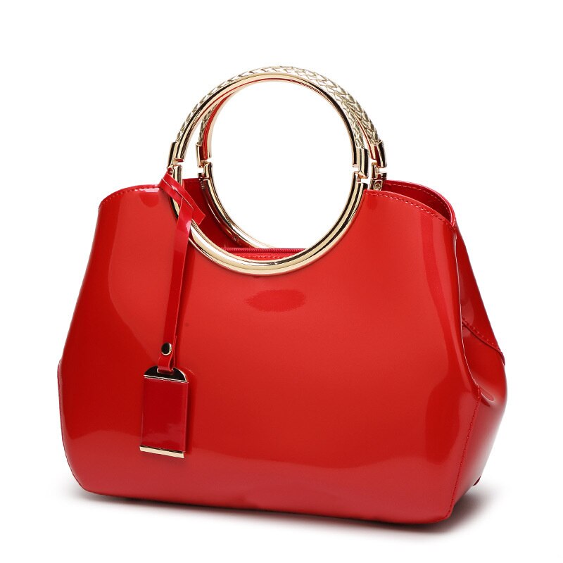 Bolsa De Couro Legítimo Feminina Envernizada - Luxeverse