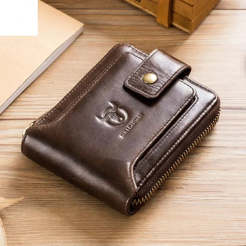 Carteira masculina de couro legítimo - Captain