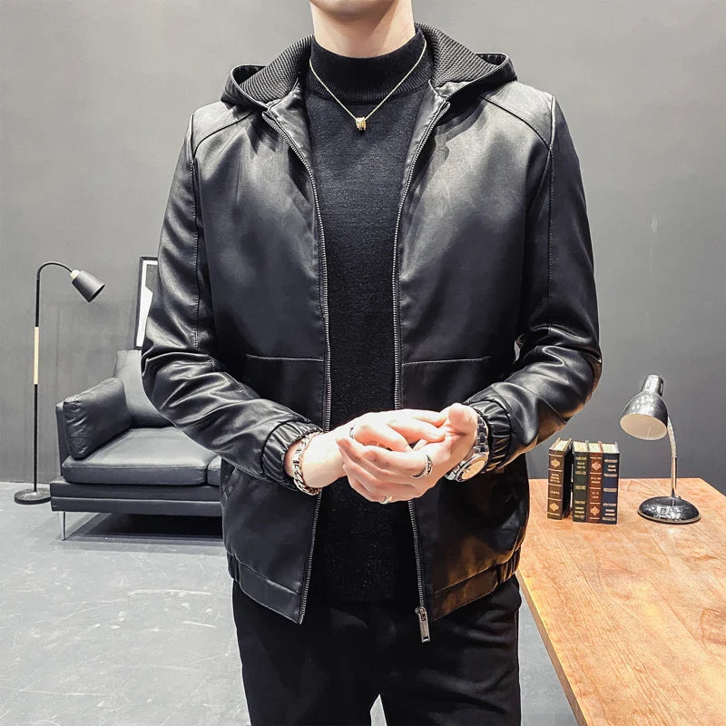 Jaqueta Masculina de Inverno em Couro Legítimo - Bravura