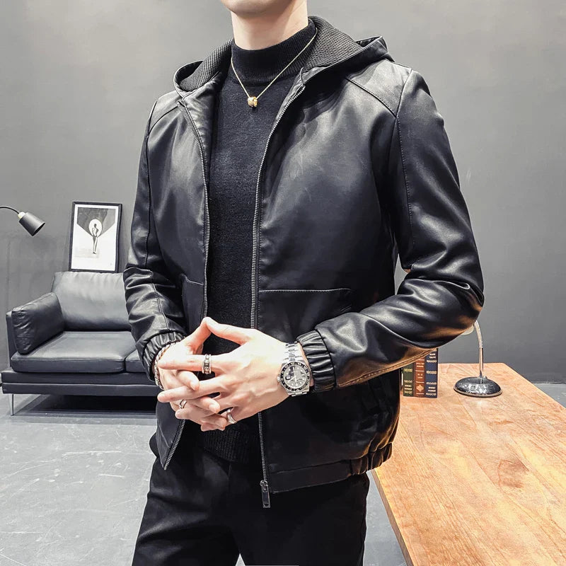 Jaqueta Masculina de Inverno em Couro Legítimo - Bravura