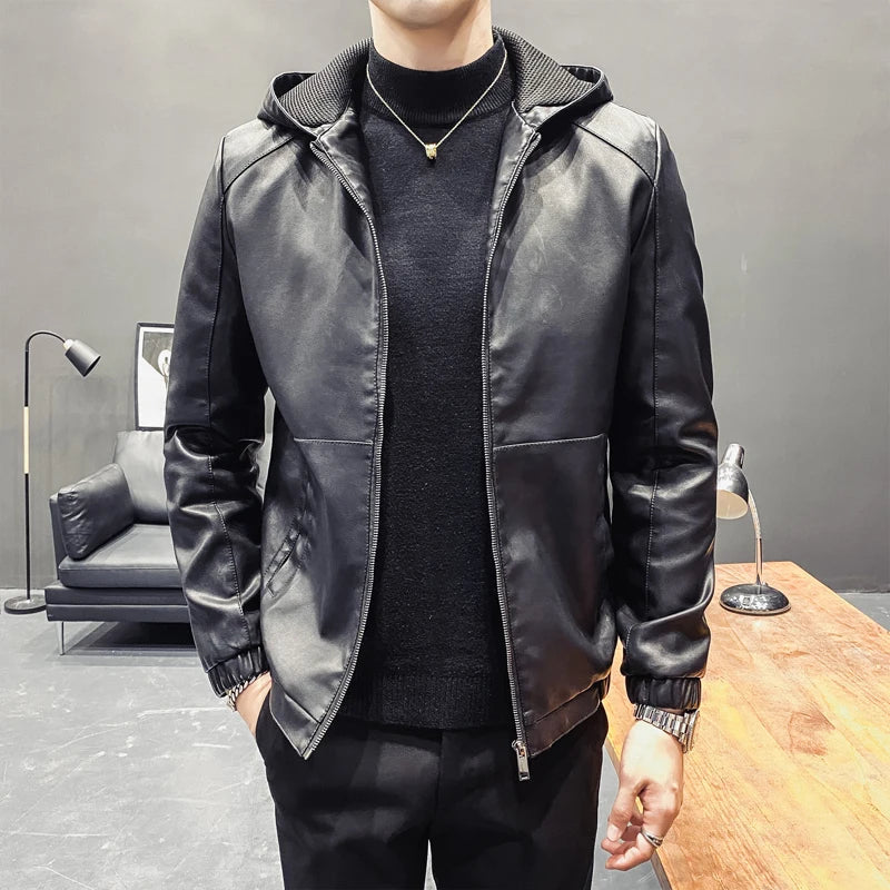 Jaqueta Masculina de Inverno em Couro Legítimo - Bravura