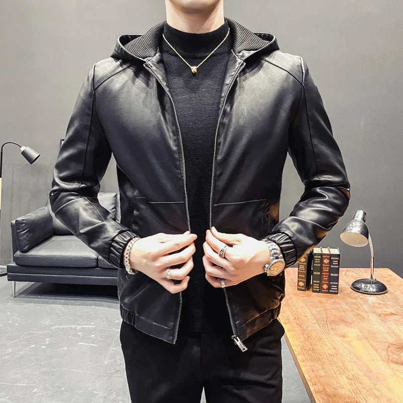 Jaqueta Masculina de Inverno em Couro Legítimo - Bravura