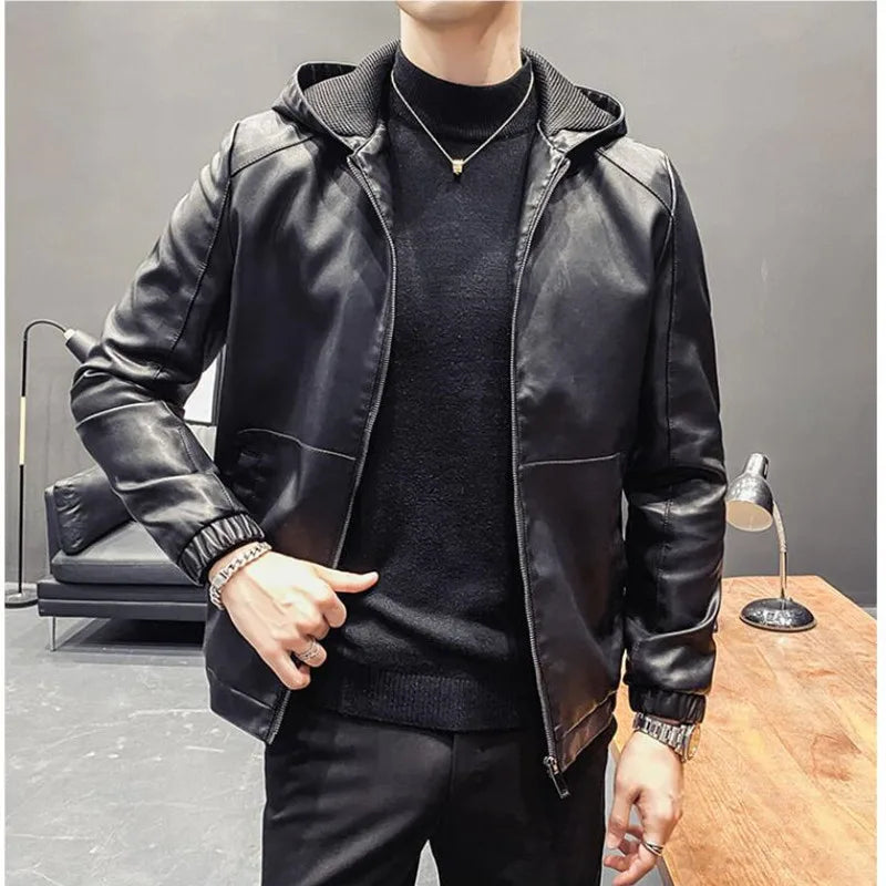 Jaqueta Masculina de Inverno em Couro Legítimo - Bravura