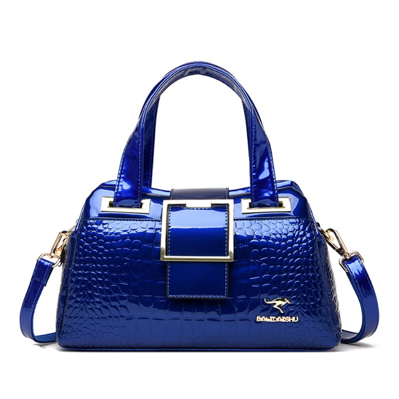 Bolsa De Couro Legítimo Feminina Crossbody Padrão Crocodilo - Croco Clutch
