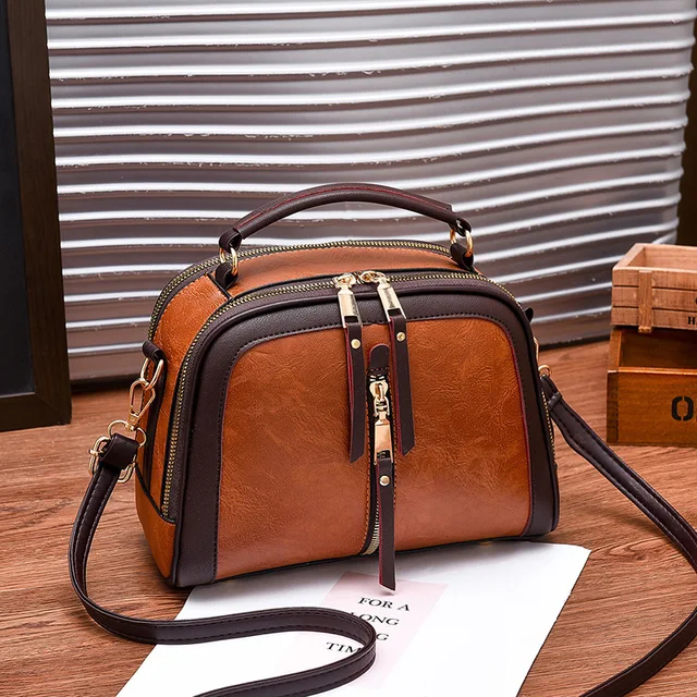 Bolsa Feminina de couro legítimo de dupla alça - Modern Vintage