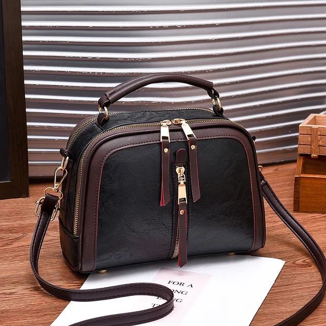 Bolsa Feminina de couro legítimo de dupla alça - Modern Vintage