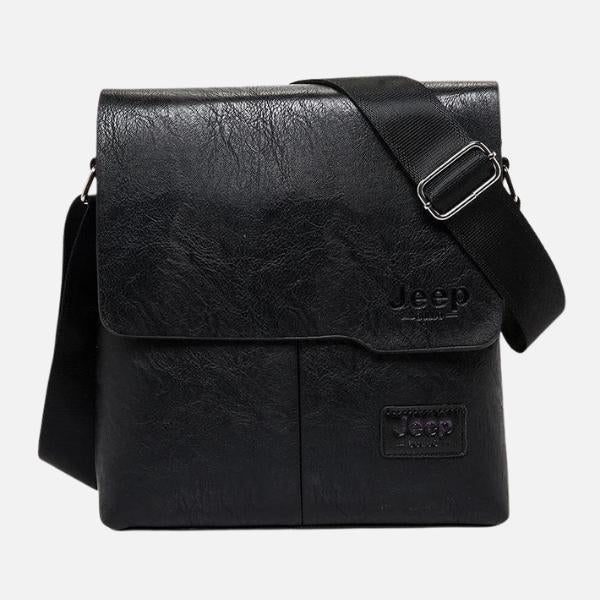 Bolsa JEEP Transversal Masculina de Couro Legítimo Impermeável - Pocket Bag
