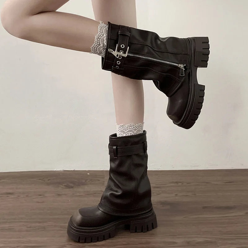Bota Feminina de Inverno em Couro Legítimo - Frígida