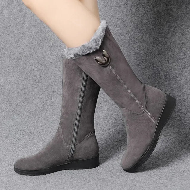 Bota Feminina de Inverno em Couro Legítimo - Warm