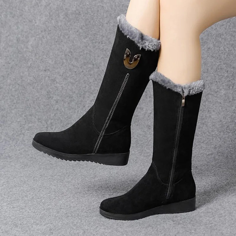 Bota Feminina de Inverno em Couro Legítimo - Warm