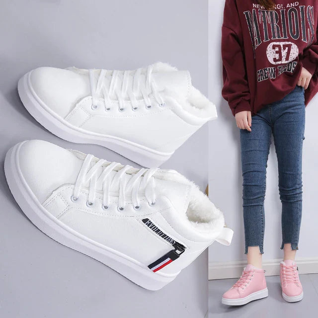 Bota Feminina de Inverno em Couro Legítimo - Estilo Moderno