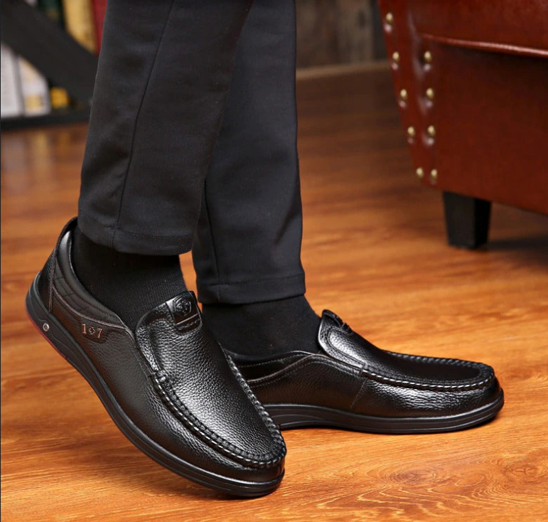 Sapato masculino casual de couro