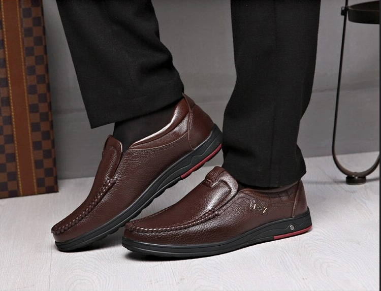 Sapato masculino casual de couro