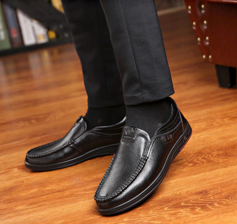 Sapato masculino casual de couro
