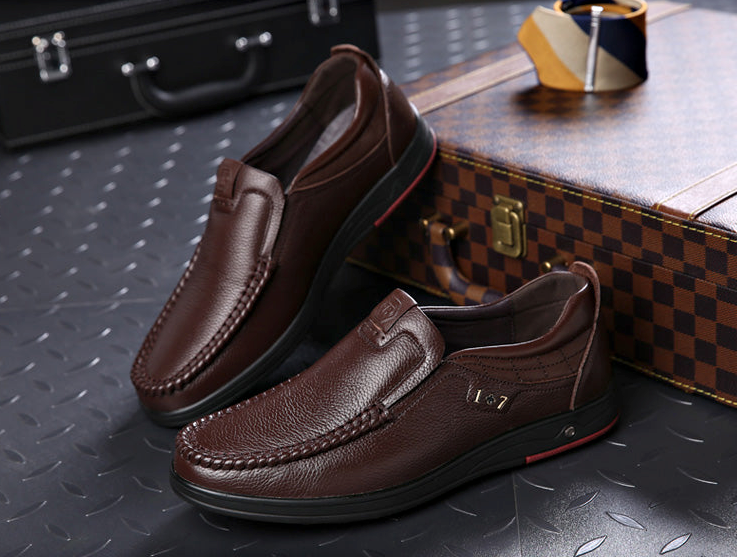 Sapato masculino casual de couro