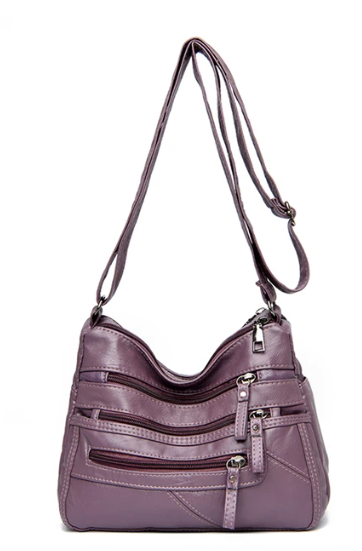 Bolsa Feminina de Couro Legítimo Transversal - Letícia