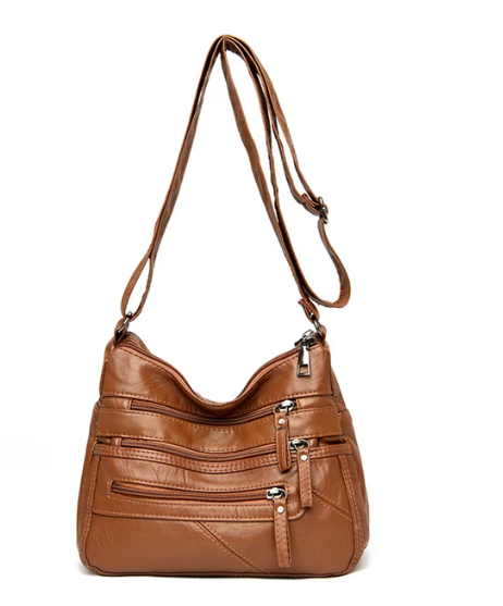 Bolsa Feminina de Couro Legítimo Transversal - Letícia