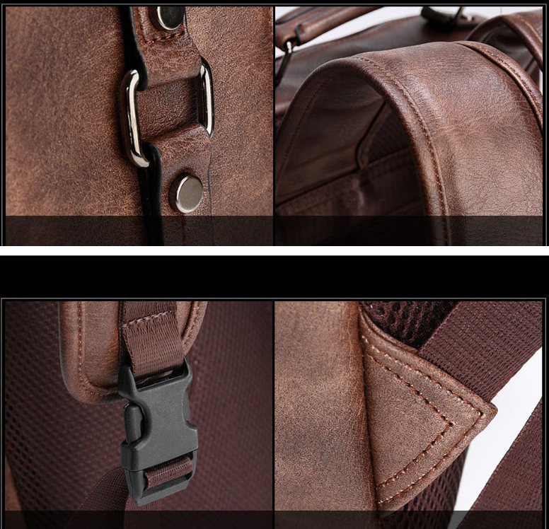 Mochila Masculina De Couro Legítimo Clássica- Jeep Buluo