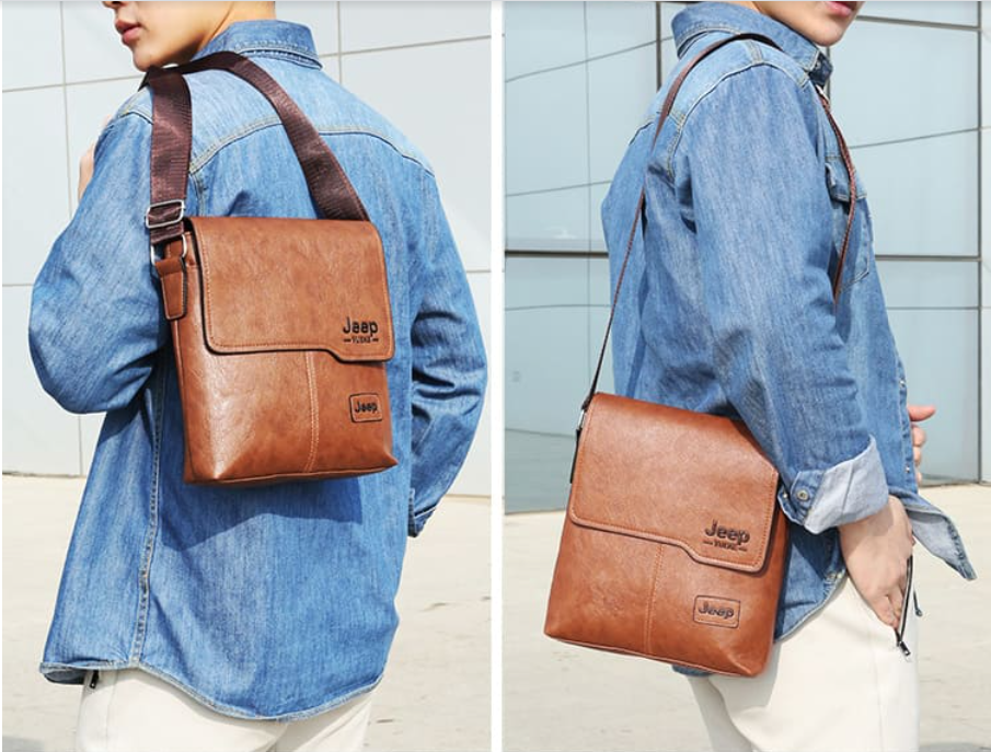 Bolsa de Lado+Carteira de Couro - Jeep Bulue