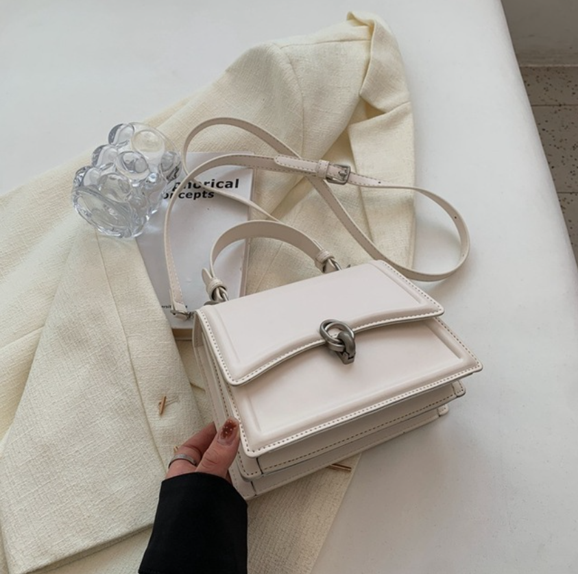 Bolsa de Couro Legítimo Feminina Transversal - Stly RedX