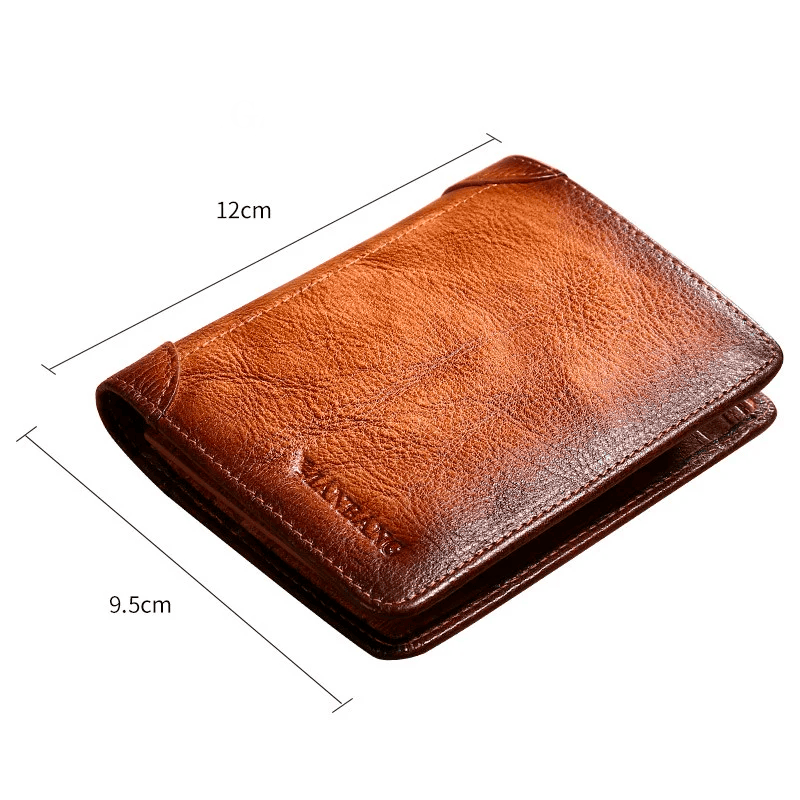 Carteira Masculina De Couro Legítimo - Manbang