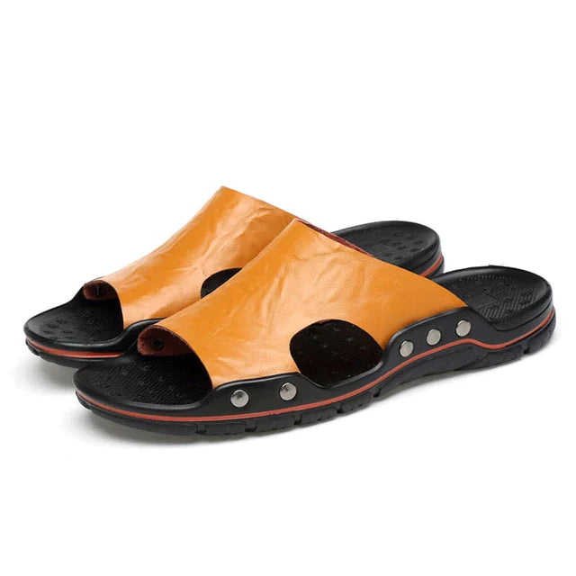 Sandália Masculina em Couro Legítimo - Living