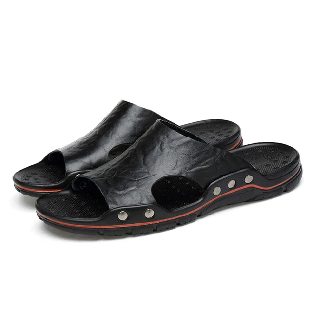 Sandália Masculina em Couro Legítimo - Living