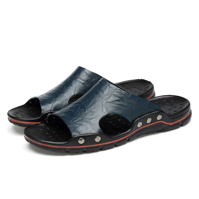 Sandália Masculina em Couro Legítimo - Living