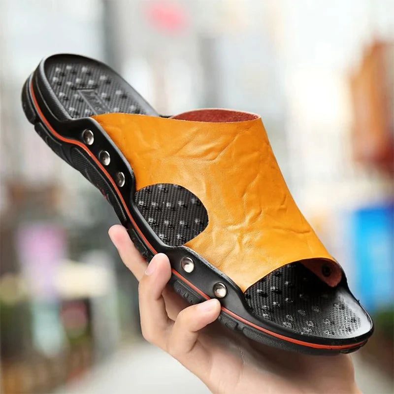 Sandália Masculina em Couro Legítimo - Living