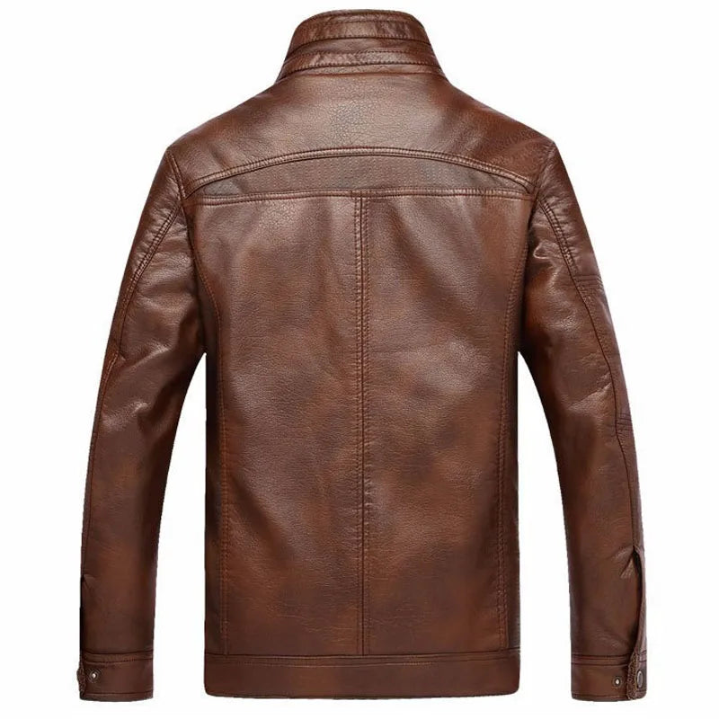 Jaqueta Masculina de Inverno em Couro Legítimo - Coldest