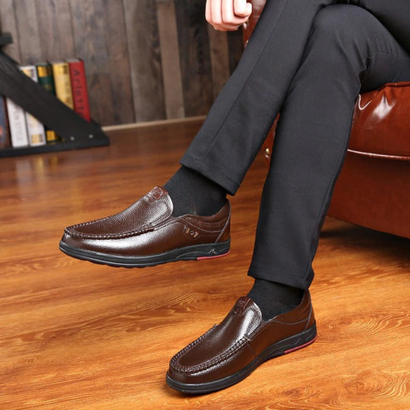 Sapato de Couro Legítimo Masculino Antiderrapante - Elite Sole X
