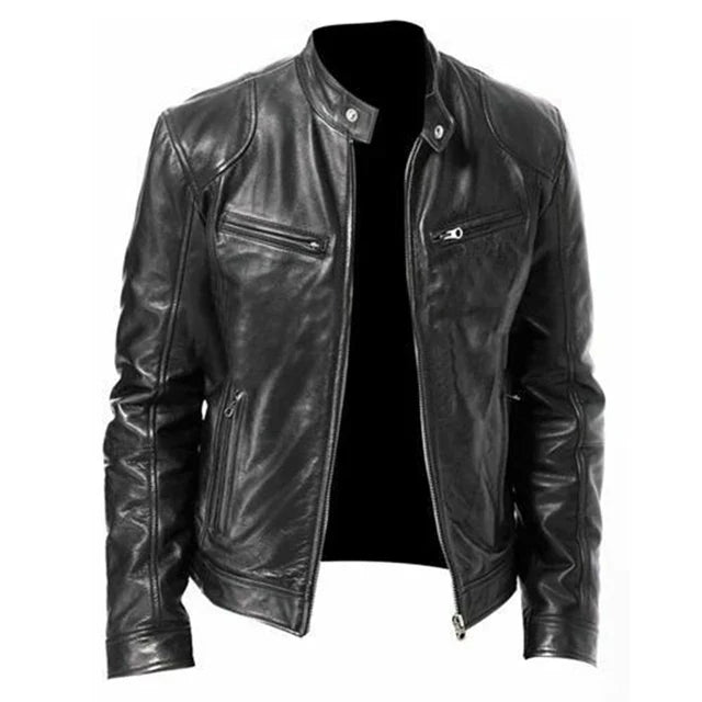 Jaqueta Masculina de Inverno em Couro Legítimo - Toppest