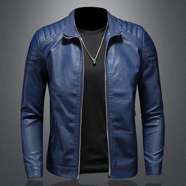 Jaqueta Masculina de Inverno em Couro Legítimo - Donk