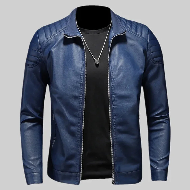 Jaqueta Masculina de Inverno em Couro Legítimo - Donk