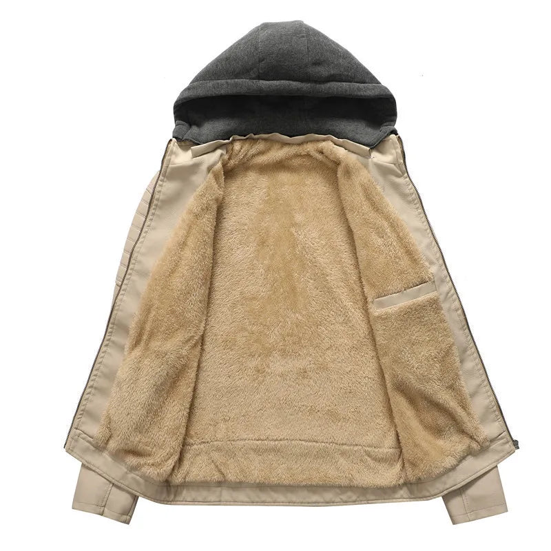 Jaqueta Masculina de Inverno em Couro Legítimo - Icebound