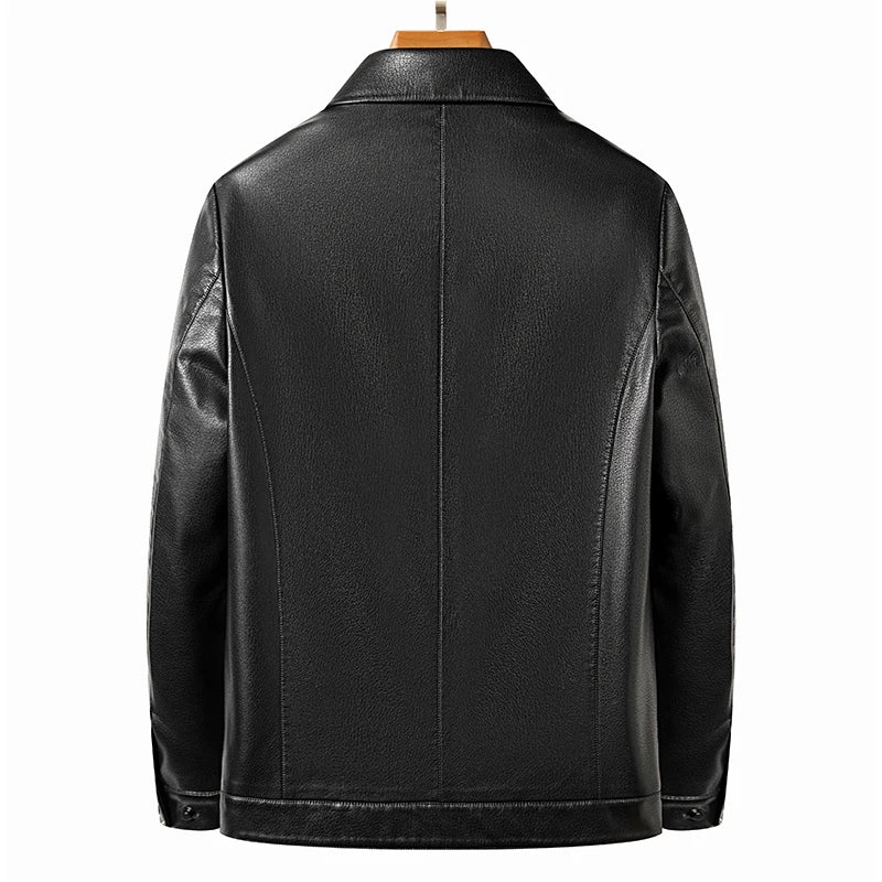 Jaqueta Masculina de Inverno em Couro Legítimo - Everest