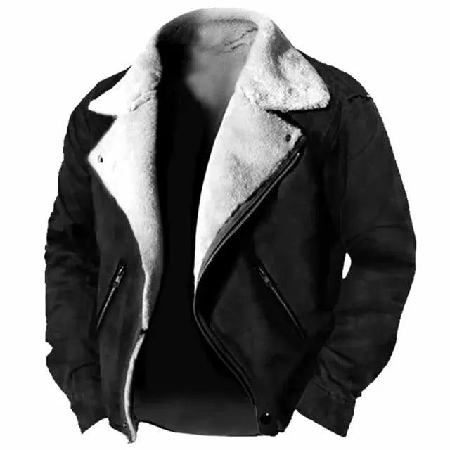 Jaqueta Masculina de Inverno em Couro Legítimo - Stronger