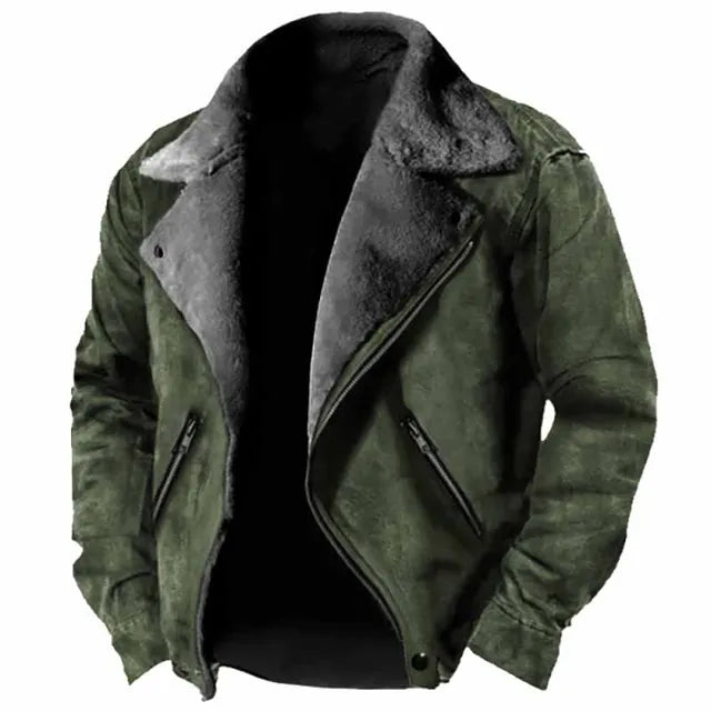 Jaqueta Masculina de Inverno em Couro Legítimo - Stronger