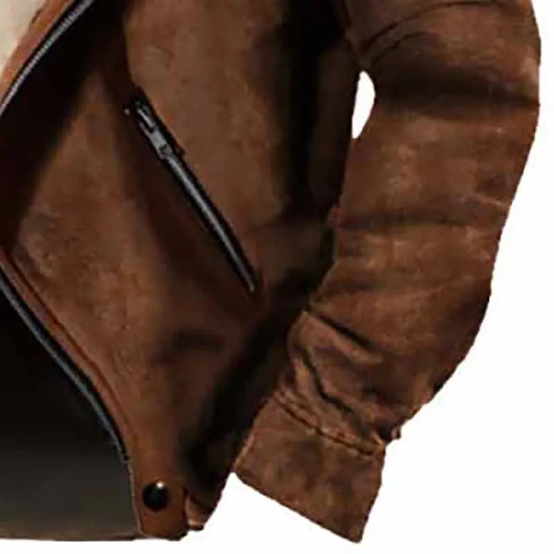 Jaqueta Masculina de Inverno em Couro Legítimo - Stronger