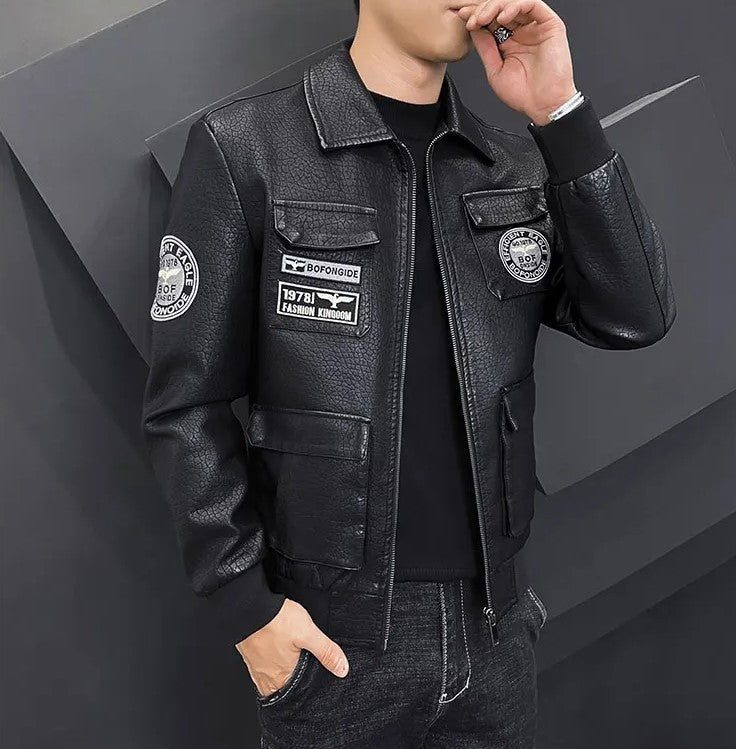 Jaqueta Masculina de Inverno em Couro Legítimo - Boreal