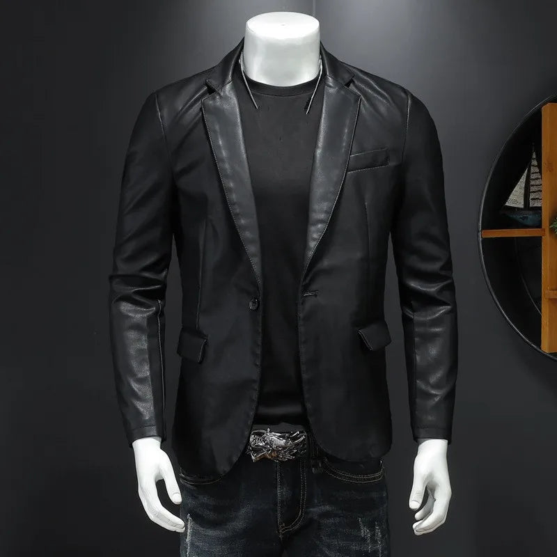 Jaqueta Masculina de Inverno em Couro Legítimo - Raven