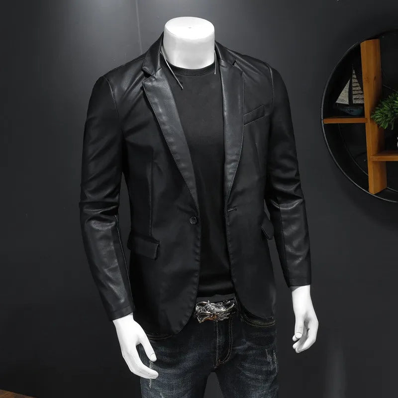 Jaqueta Masculina de Inverno em Couro Legítimo - Raven