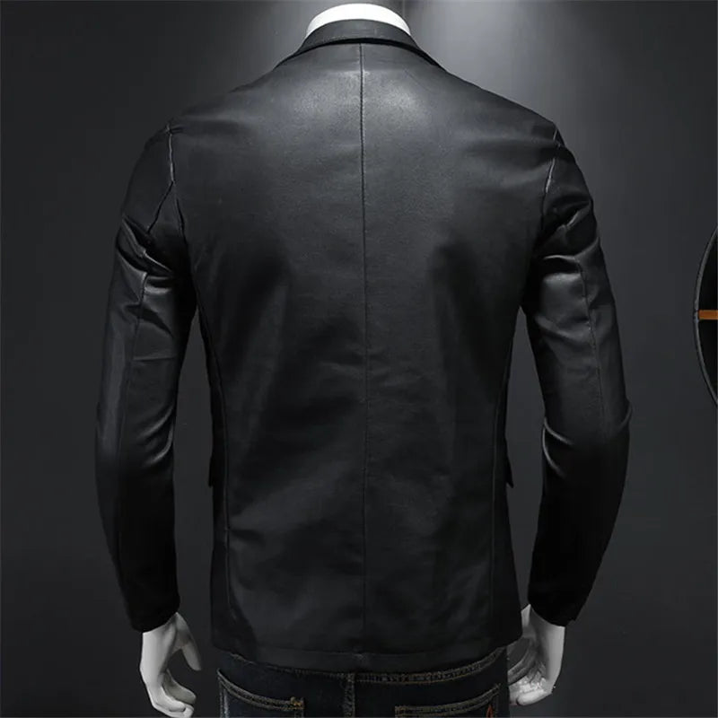 Jaqueta Masculina de Inverno em Couro Legítimo - Raven