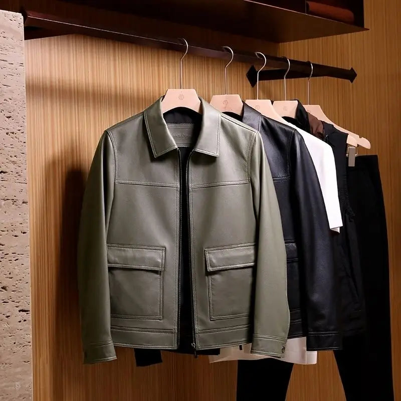 Jaqueta Masculina de Inverno em Couro Legítimo - Artic