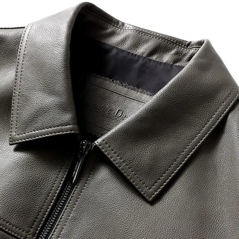 Jaqueta Masculina de Inverno em Couro Legítimo - Artic