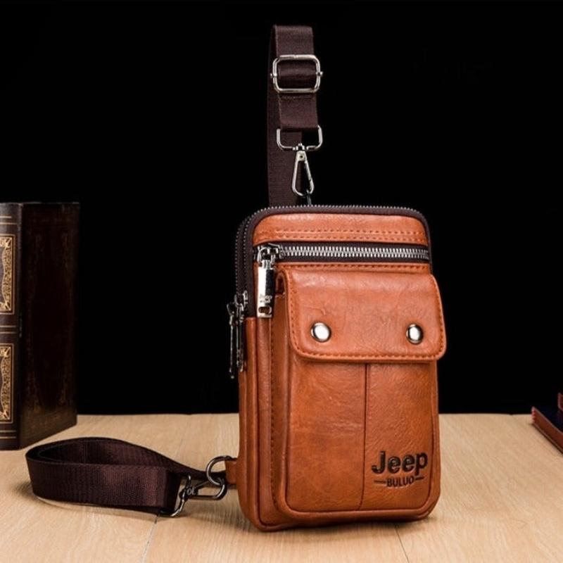 Bolsa Polchete Masculina de Couro Legítimo JEEP - UrbanCou
