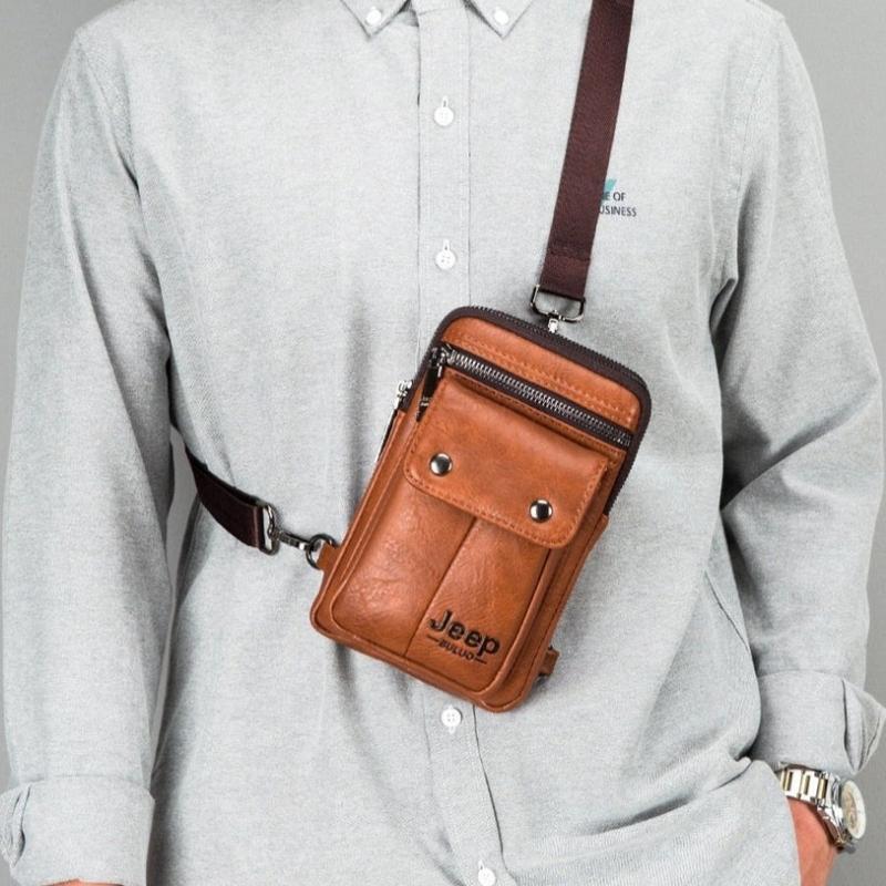 Bolsa Polchete Masculina de Couro Legítimo JEEP - UrbanCou