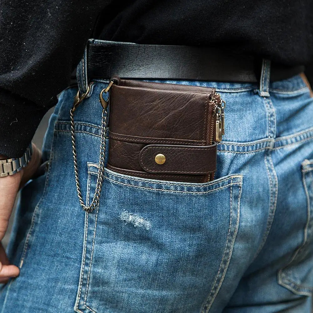 Carteira masculina de couro legítimo - West